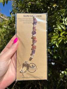Amethyst, Rose Quartz & Strawberry Quartz | Moon Sun Catcher