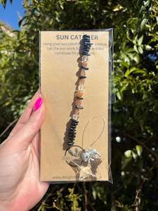 Stars Hearts: Shungite & Peach Moonstone | Star Sun Catcher