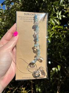Aquamarine & Clear Quartz | Heart Sun Catcher