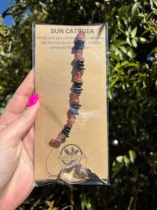 Stars Hearts: Shungite & Strawberry Quartz | Heart Sun Catcher