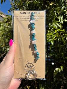 Apatite & Rose Quartz | Heart Sun Catcher