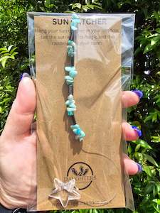 Stars Hearts: Amazonite & Hematite | Star Sun Catcher
