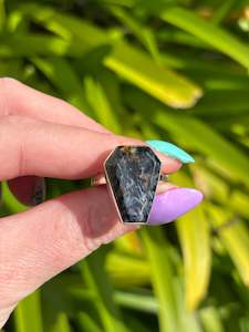 Rings: Pietersite | Polished Sterling Silver Adjustable Ring A