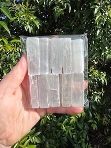 Bulk Buys: Selenite Rods Small Bulk Pack of 10 Rough Crystals Valued at $30