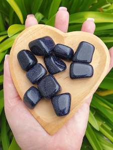 Bulk Buys: Blue Goldstone Tumbled Stone 10 Pack Valued at $30