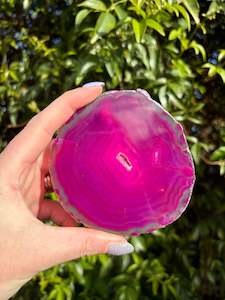 Slabs Slices: Agate Slice | Medium Pink A