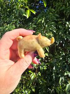 Soapstone Animal: Pig Medium Soapstone B