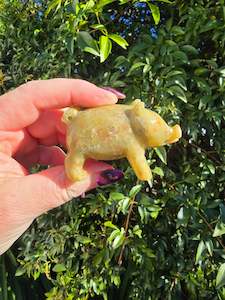 Soapstone Animal: Pig Medium Soapstone A
