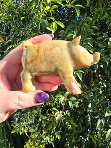 Soapstone Animal: Pig Large Soapstone C