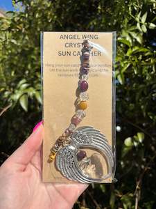 Angel Wing Range: Mookaite Jasper | Angel Wing Heart Sun Catcher