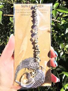 Angel Wing Range: Dalmatian Jasper | Angel Wing Heart Sun Catcher