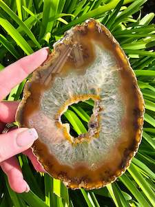 By Crystal Type: Agate Slice | Large Brown L