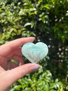 Crystals: Blue Aragonite Heart H