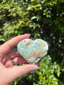 Blue Aragonite Heart F