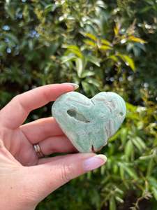 Blue Aragonite Heart D