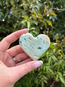 Crystals: Blue Aragonite Heart B