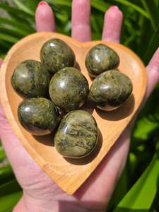 Tumbled Stones: Green Tourmaline Tumbled Stone