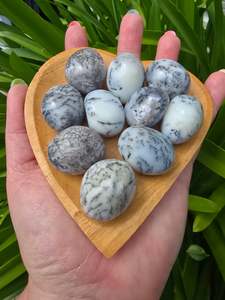 Tumbled Stones: Dendritic Opal Tumbled Stone