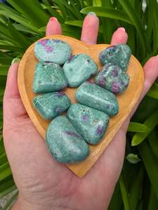 Tumbled Stones: Ruby & Fuchsite Tumbled Stone