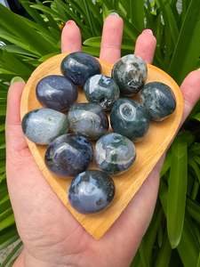 Tumbled Stones: Moss Agate Tumbled Stone