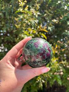 Spheres: Ruby Zoisite Sphere A