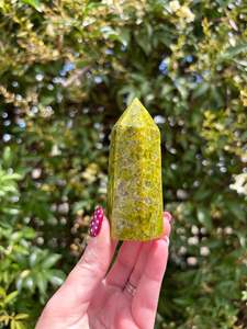 Points Towers: Green Opal Polished Point A