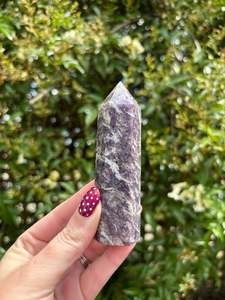 Points Towers: Lepidolite Polished Point D