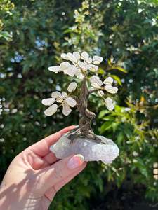 Other: Rose Quartz With Amethyst Base Large Tree B
