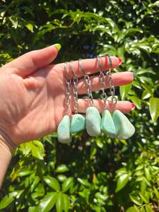 Amazonite Tumbled Stone Keyring