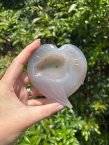 Druzy Agate Angel Wing Piece A