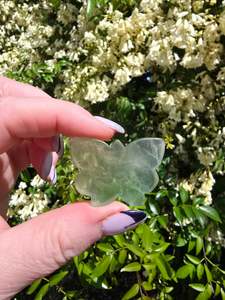 Carved Shapes Animals: Rainbow Fluorite Butterfly F