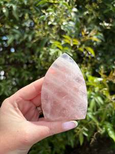 Flat Bases Freeforms: Rose Quartz Flame Piece C