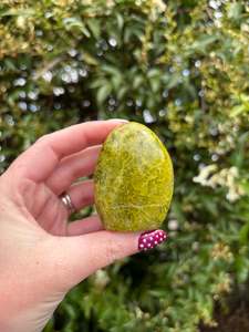 Flat Bases Freeforms: Green Opal Polished Free Form C