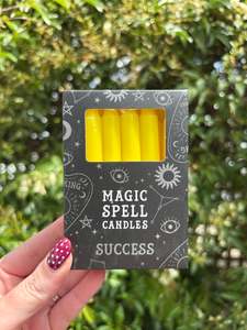 Yellow SUCCESS Magic Spell Candles x12