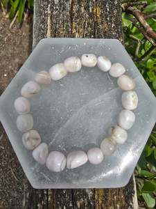 Bead Bracelets: Pink Mangano Calcite | Nugget Bead Bracelet