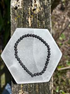 Bead Bracelets: Lava Stone | Tiny Round Bead Bracelet