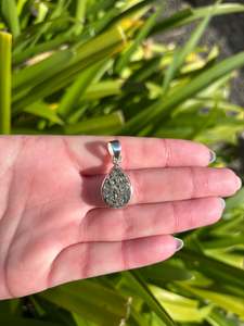 Pyrite Druzy | Sterling Silver Pendant B
