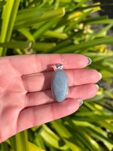 Angelite | Polished Sterling Silver Pendant A