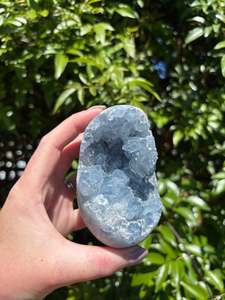 Celestite Cluster Egg Large B