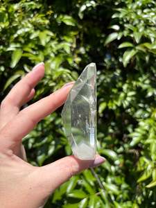 Flat Bases Freeforms: Chlorite Phantom Quartz Polished Piece F