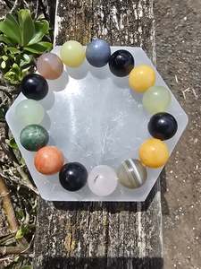 Mixed Crystal | Large Round Bead Bracelet