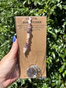 Rose Quartz, Strawberry Quartz & Amethyst | Sphere Sun Catcher