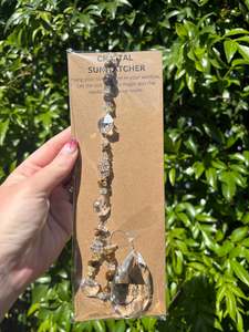 Tear Drops Diamonds: Citrine & Tigers Eye | Large Tear Drop Sun Catcher