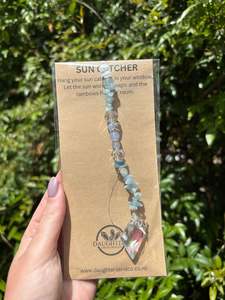 Tear Drops Diamonds: Aquamarine | Diamond Sun Catcher