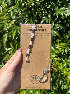 Rose Quartz & Garnet | Moon Sun Catcher