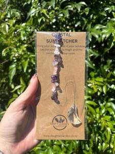 Amethyst & Rose Quartz | Moon Sun Catcher