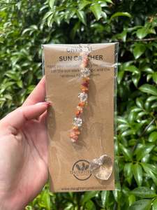 Stars Hearts: Carnelian | Heart Sun Catcher A