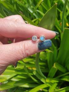 Earrings: Labradorite | Faceted Sterling Silver Stud Earrings 5mm