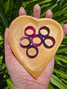 Purple Agate Sphere Holder Ring