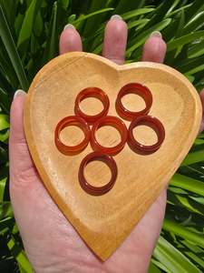 Spheres: Red Agate Sphere Holder Ring